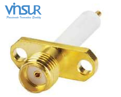 115213B0 -- RF CONNECTOR - 50OHMS, SMA FEMALE, STRAIGHT, 2 HOLE FLANGE, 14MM EXTENDED TEFLON, ROUND POST